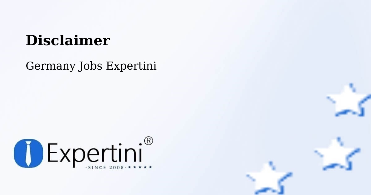 Disclaimer – Radebeul - Germany Jobs Expertini